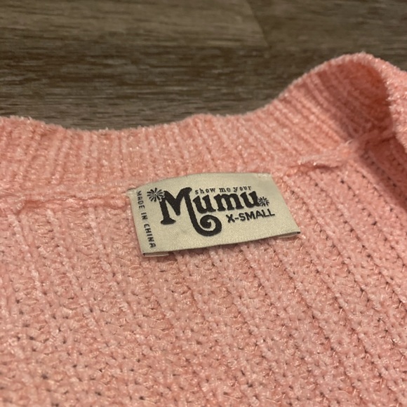 Show my your mumu pink champagne colored cardigan - Picture 3 of 4